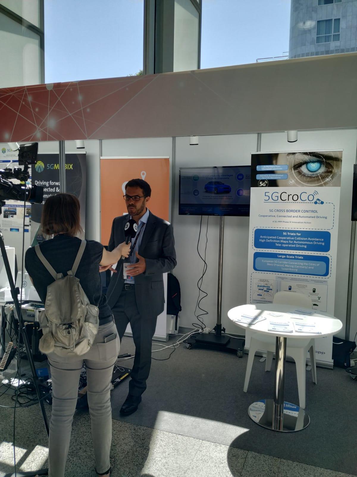 EU 5G Cross-Border Projects Interview at Booth at EuCNC